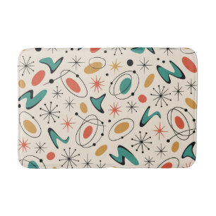 Mid Century Modern Starburst Pattern Bath Mat