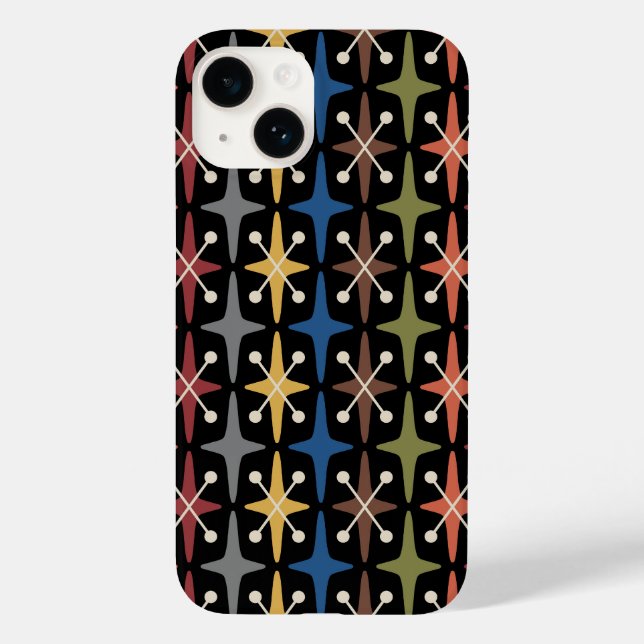 Mid Century Modern Starburst Pattern Case-Mate iPhone Case (Back)
