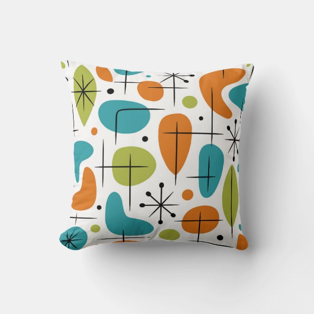 Mid Century Modern Starburst Pattern Cushion (Front)