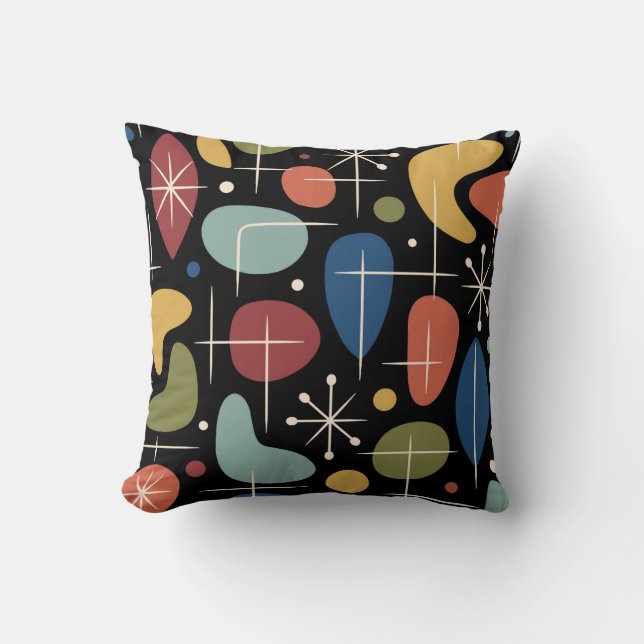 Mid Century Modern Starburst Pattern Cushion (Front)