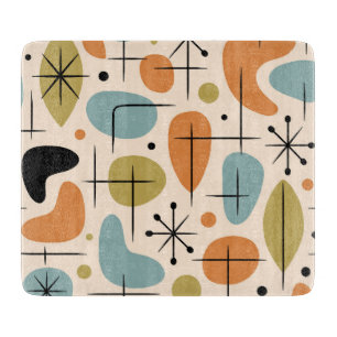 Mid Century Modern Starburst Pattern Cutting Board