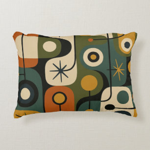 Mid Century Modern Starburst Pattern Decorative Cushion