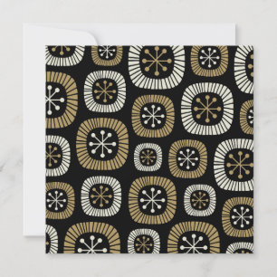 Mid Century Modern Starburst Pattern Invitation
