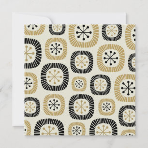 Mid Century Modern Starburst Pattern Invitation