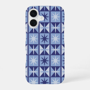 Mid Century Modern Starburst Pattern iPhone 16 Case