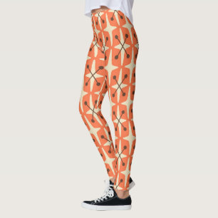 Mid Century Modern Starburst Pattern Leggings