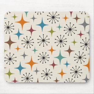 Mid Century Modern Starburst Pattern Mouse Mat
