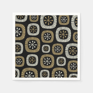 Mid Century Modern Starburst Pattern Napkin