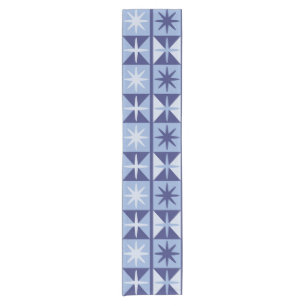 Mid Century Modern Starburst Pattern Short Table Runner