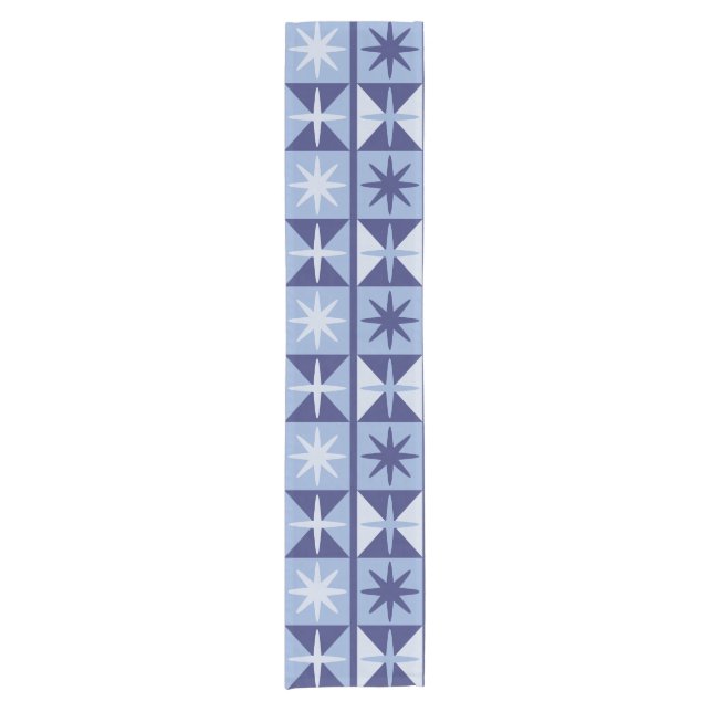 Mid Century Modern Starburst Pattern Short Table Runner (Front)