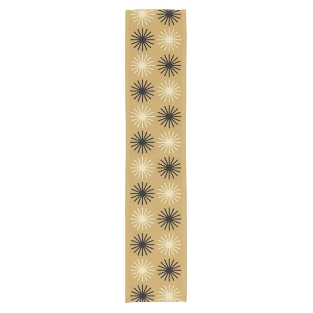 Mid Century Modern Starburst Pattern Short Table Runner (Front)