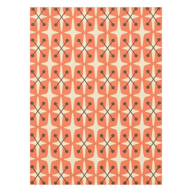 Mid Century Modern Starburst Pattern Tablecloth (Front)