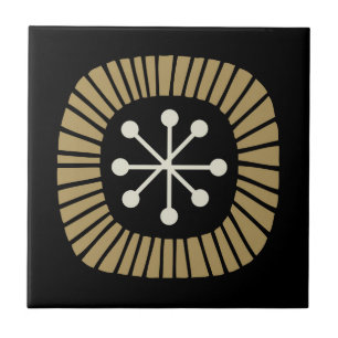 Mid Century Modern Starburst Pattern Tile