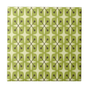 Mid Century Modern Starburst Pattern Tile