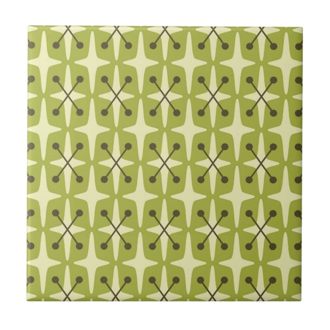 Mid Century Modern Starburst Pattern Tile (Front)