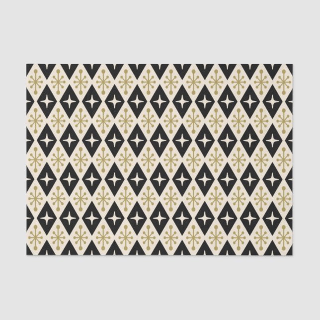 Mid-Century Modern Starburst Pattern Tissue Paper (Front)