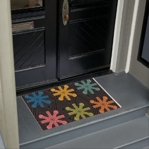 Mid-Century Modern Starburst Quilt  Doormat