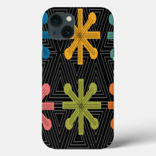 Mid-Century Modern Starburst Quilt iPhone 13 Case