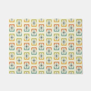 Mid Century Modern Starburst Shells Doormat
