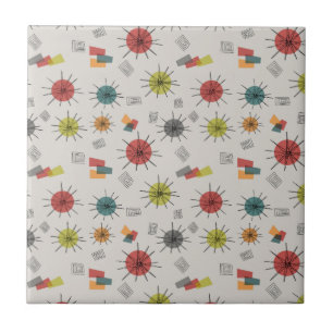 Mid-Century Modern Starburst  Tile