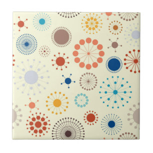 Mid Century Modern Starburst Tile