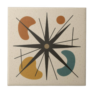 Mid Century Modern Starburst Tile