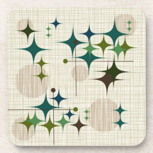 Mid Century Modern Starbursts and Globes Coaster