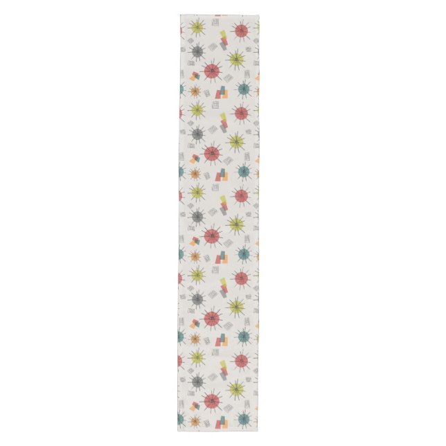 Mid-Century Modern Starbursts ll Medium Table Runner (Front)