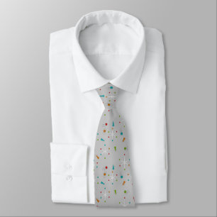 Mid-Century Modern Starbursts Neck Tie