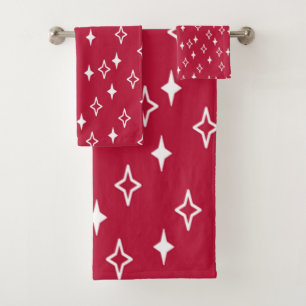 Mid-Century Modern Stars  Bath Towel Set