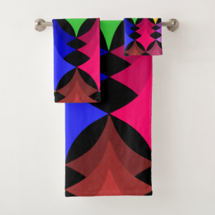 Mid-Century Modern Stars Bath Towel Set