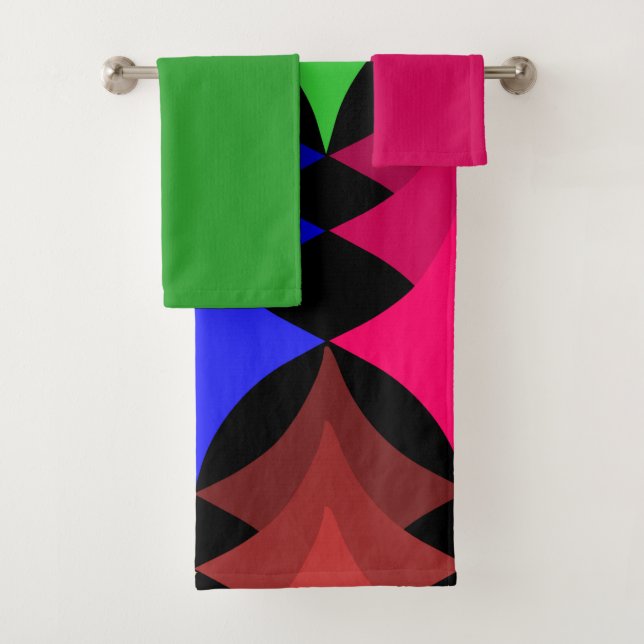 Mid-Century Modern Stars  Bath Towel Set (Insitu)