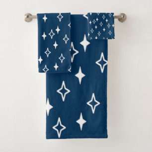 Mid-Century Modern Stars Bath Towel Set