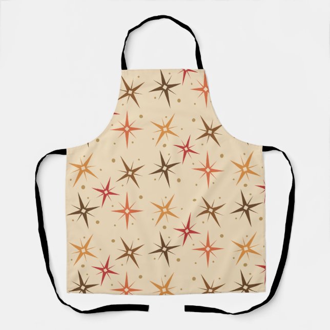 Mid Century Modern Stars Sky Apron (Front)