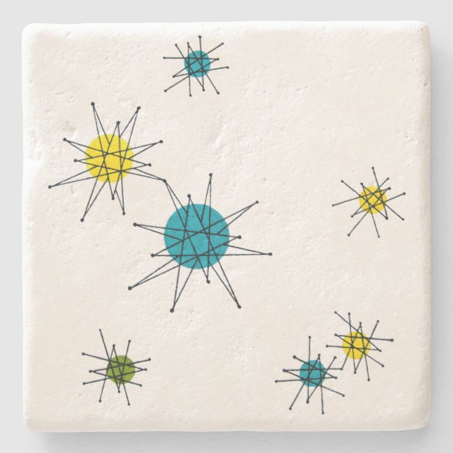 Mid Century Modern Stone Coaster (Front)