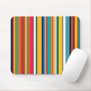 Mid-Century Modern Stripes Mouse Mat