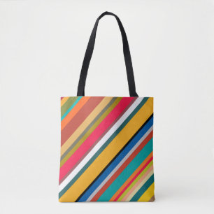 Mid-Century Modern Stripes  Tote Bag