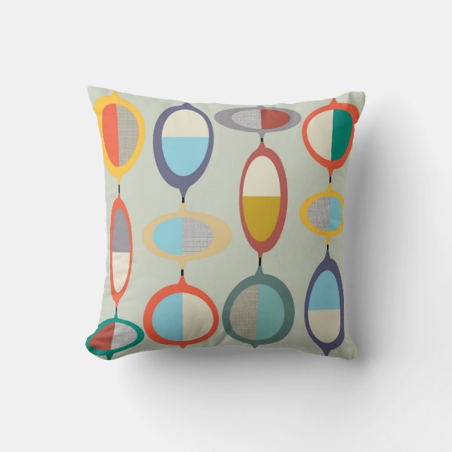 Mid-Century Modern Style 61 Throw Pillow (Front)