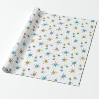 Mid Century Modern style, Atomic Starburst Wrapping Paper