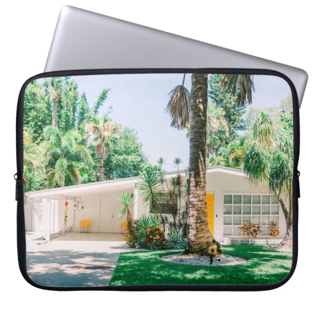 Mid Century Modern Style Beach Home Laptop Sleeve (Front)