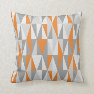 Mid-century Modern Style Diamonds, Orange Cushion