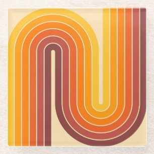 Mid Century Modern Style Glass Coaster