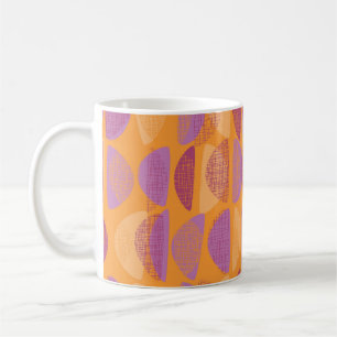Mid century modern style illustration pattern coffee mug