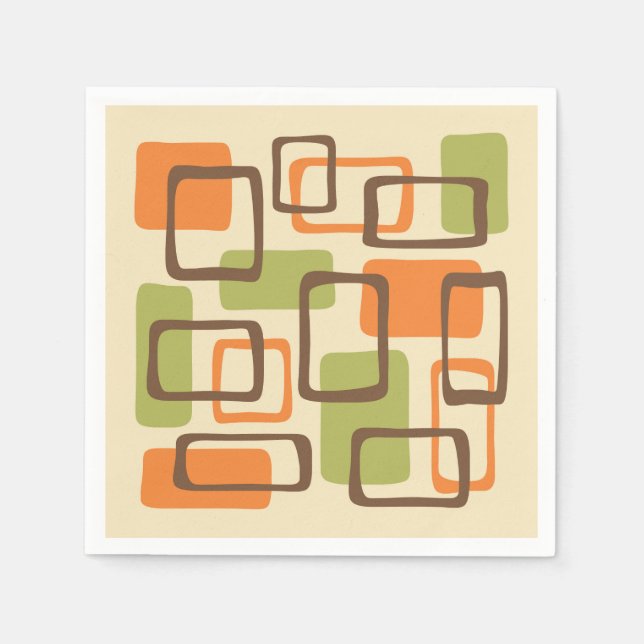 Mid Century Modern Style Napkin (Front)