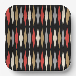 Mid Century Modern Style Paper Plate