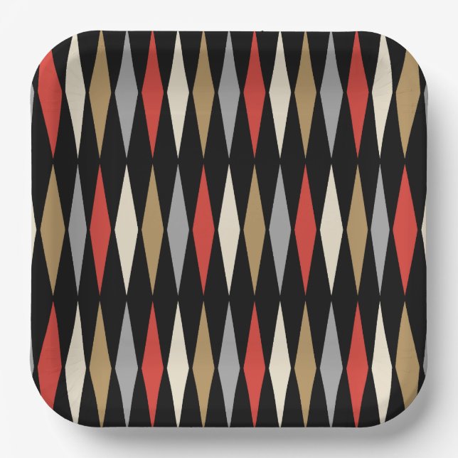 Mid Century Modern Style Paper Plate (Front)
