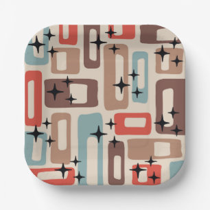 Mid Century Modern Style Paper Plate