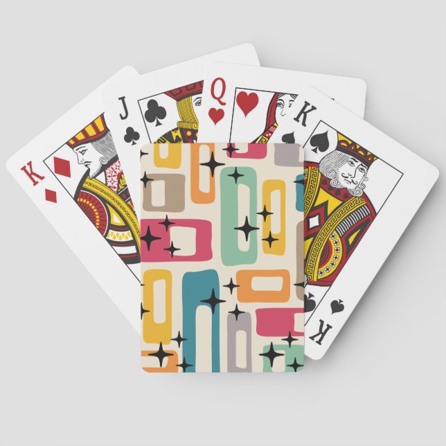 Mid Century Modern Style Playing Cards (Back)