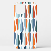 Mid century modern style retro seamless pattern wi