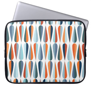 Mid century modern style retro seamless pattern wi laptop sleeve